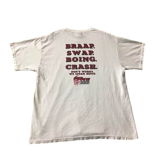 Fruit of the Loom Other - Vintage Pit Pro Motocross T-Shirt XL White Fruit of the Loom Braap Moto Graphic